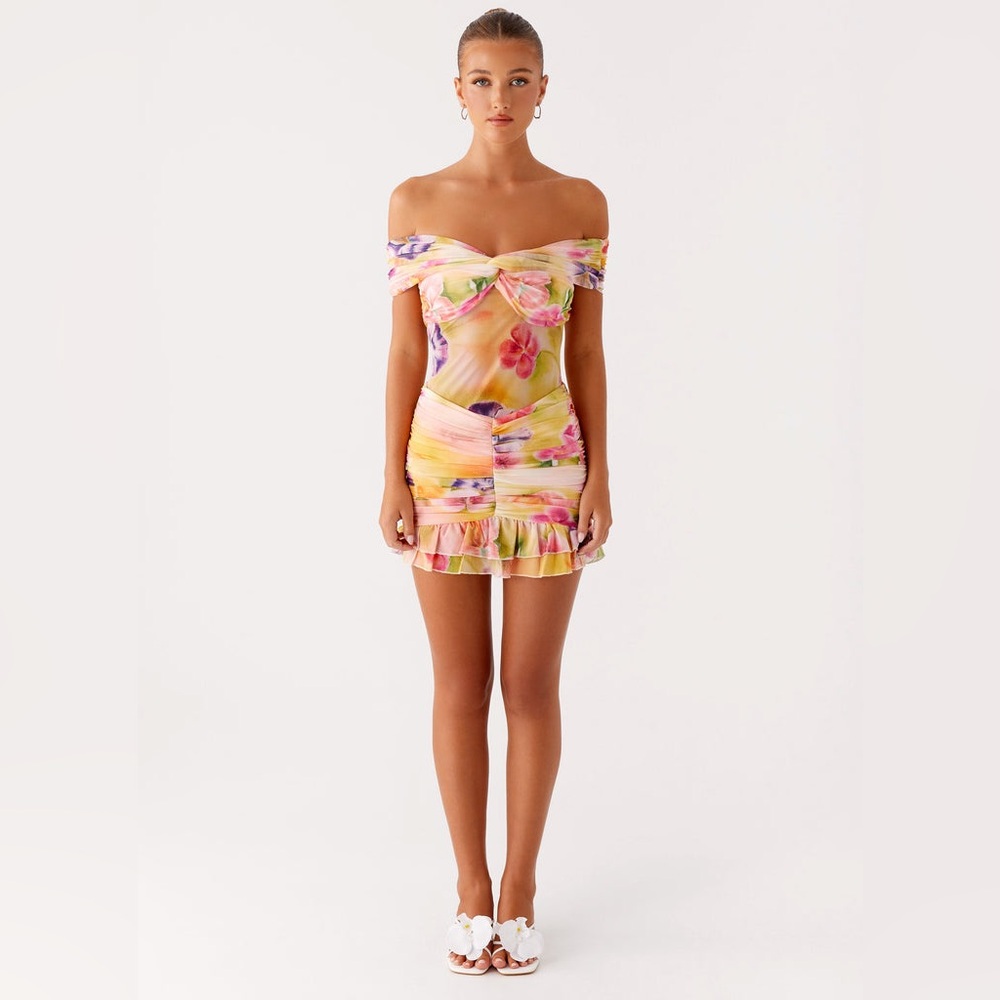 Peppermayo NWT Frances Mini Dress in Sunburst Floral Sz 8 - Picture 3 of 4